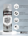 JENOLITE Directorust Pintura Metálica Brillo | Pintura en aerosol multisuperficie | Imprimador, capa base y capa superior todo en uno | 400ml