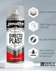 JENOLITE Directoplast Pintura en aerosol brillante | 400ml | Pintura en aerosol multisuperficie | Para todo tipo de plástico | No se requiere imprimación