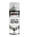 JENOLITE Pintura en aerosol de reparación para bañera esmaltada | BLANCO BRILLANTE | 400 ml | Acabado duradero | Pintar y reparar bañeras, bañeras, fregaderos, electrodomésticos