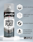 JENOLITE Directoplast Pintura en aerosol brillante | 400ml | Pintura en aerosol multisuperficie | Para todo tipo de plástico | No se requiere imprimación