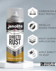 JENOLITE Directorust Pintura Metálica Brillo | Pintura en aerosol multisuperficie | Imprimador, capa base y capa superior todo en uno | 400ml
