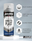 JENOLITE Directoplast Pintura en aerosol brillante | 400ml | Pintura en aerosol multisuperficie | Para todo tipo de plástico | No se requiere imprimación