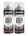 JENOLITE Directorust Pintura en aerosol brillante | 400ml | Pintura en aerosol de óxido directo para metal | Múltiples superficies: madera, metal, plástico