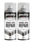 JENOLITE Pintura en aerosol de reparación para bañera esmaltada | BLANCO BRILLANTE | 400 ml | Acabado duradero | Pintar y reparar bañeras, bañeras, fregaderos, electrodomésticos
