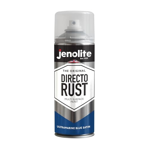 JENOLITE DIRECTORUST Satin spray paint | 400 ml | All-in-one multisurface paint: metal, wood, plastic | Apply directly on rust | RAL 9005