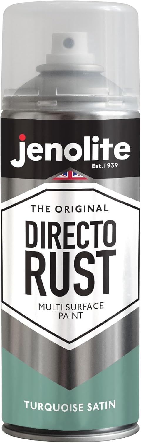 JENOLITE DIRECTORUST Satin spray paint | 400 ml | All-in-one multisurface paint: metal, wood, plastic | Apply directly on rust | RAL 9005