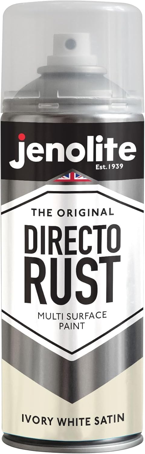 JENOLITE DIRECTORUST Satin spray paint | 400 ml | All-in-one multisurface paint: metal, wood, plastic | Apply directly on rust | RAL 9005