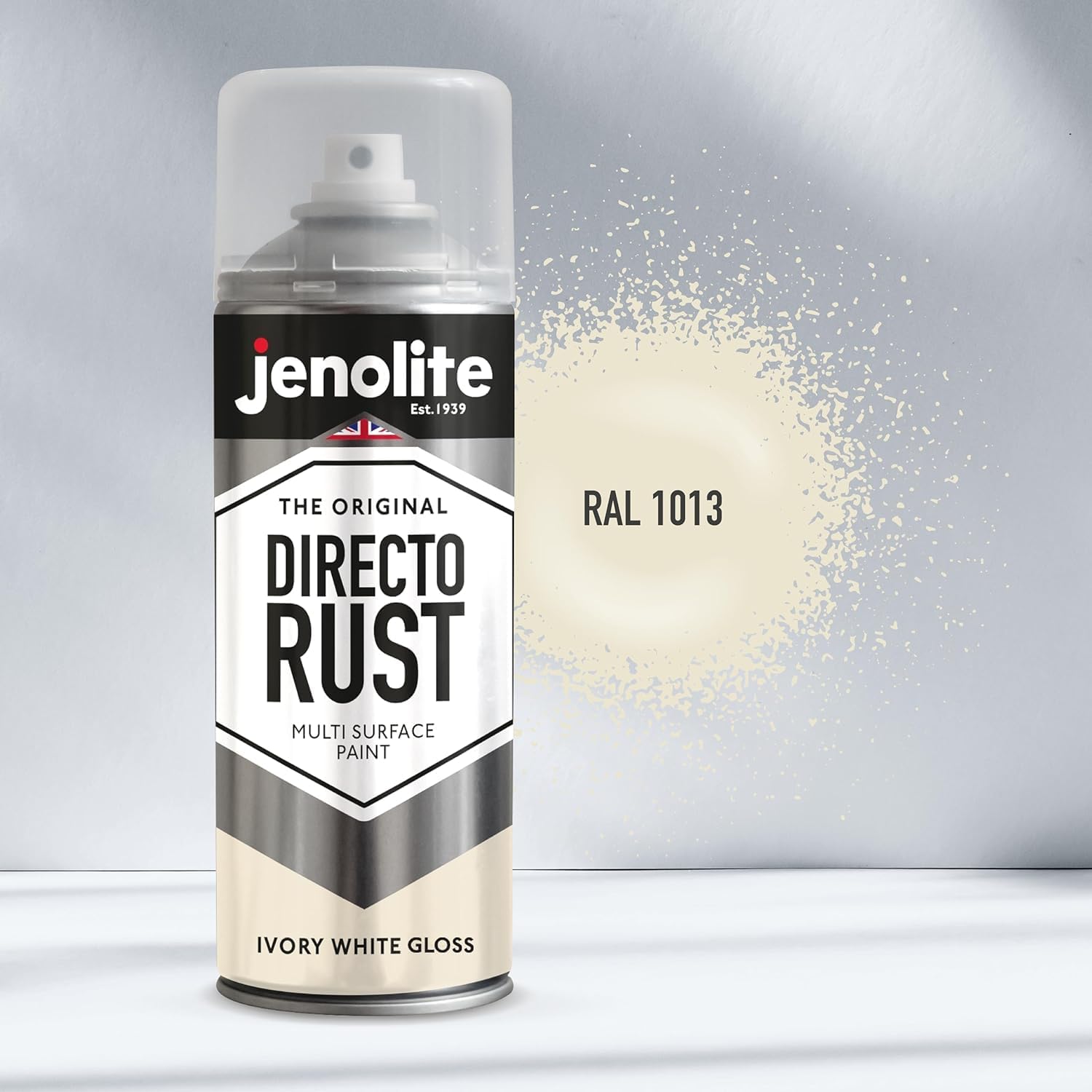 JENOLITE Directorust Pintura en aerosol brillante | 400ml | Pintura en aerosol de óxido directo para metal | Múltiples superficies: madera, metal, plástico