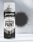 JENOLITE Pintura en aerosol para pizarra, color negro, 400 ml, pintura de pizarra negra, ideal para crear superficies de escritura, fácil aplicación para proyectos de pizarra en el hogar u oficina