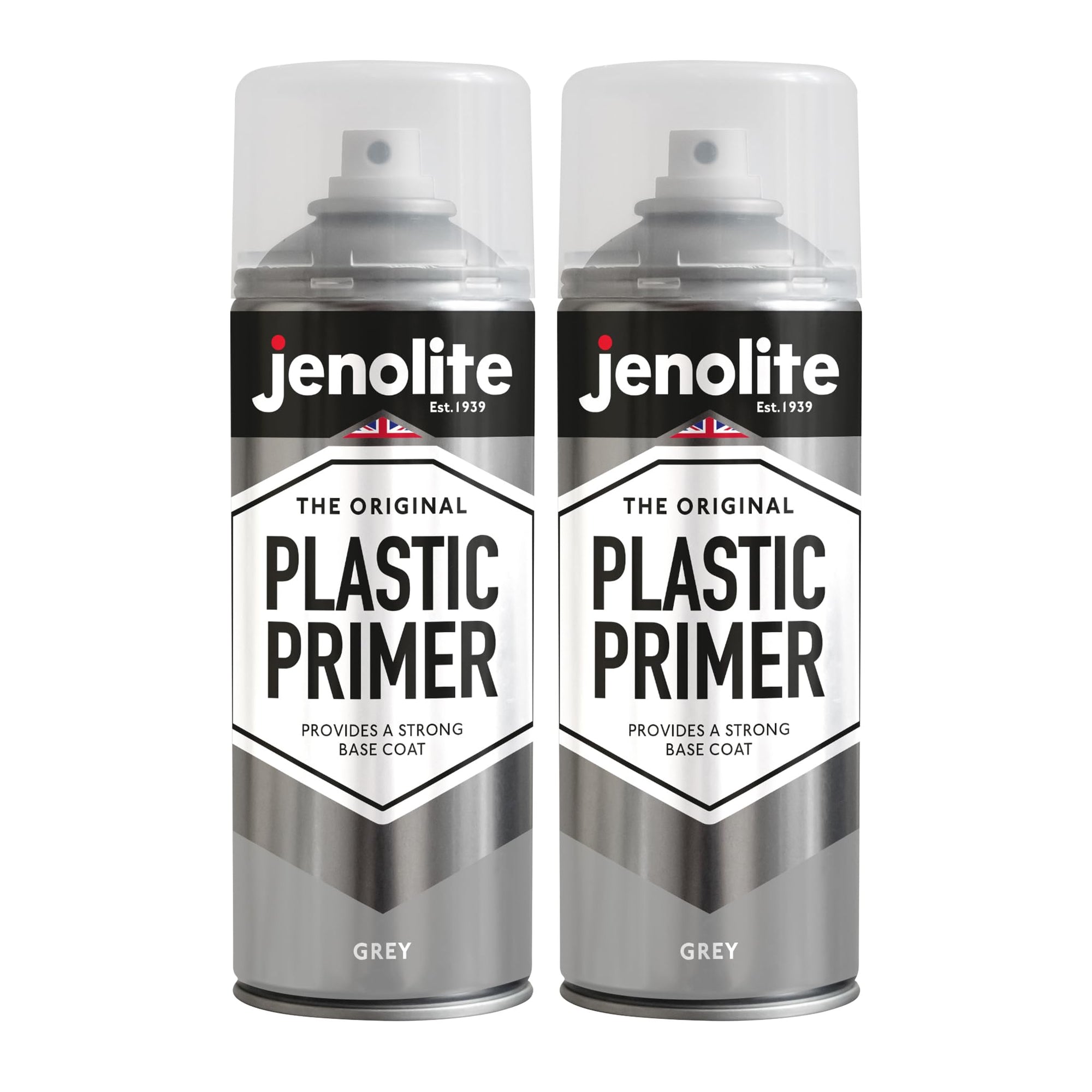 JENOLITE Imprimación en Spray para Plástico | 400ml | Pintura en aerosol para imprimación | Promueve Adhesión | Spray para Automoción, Muebles de Jardín, Maquetas y Otros Plásticos Rígidos