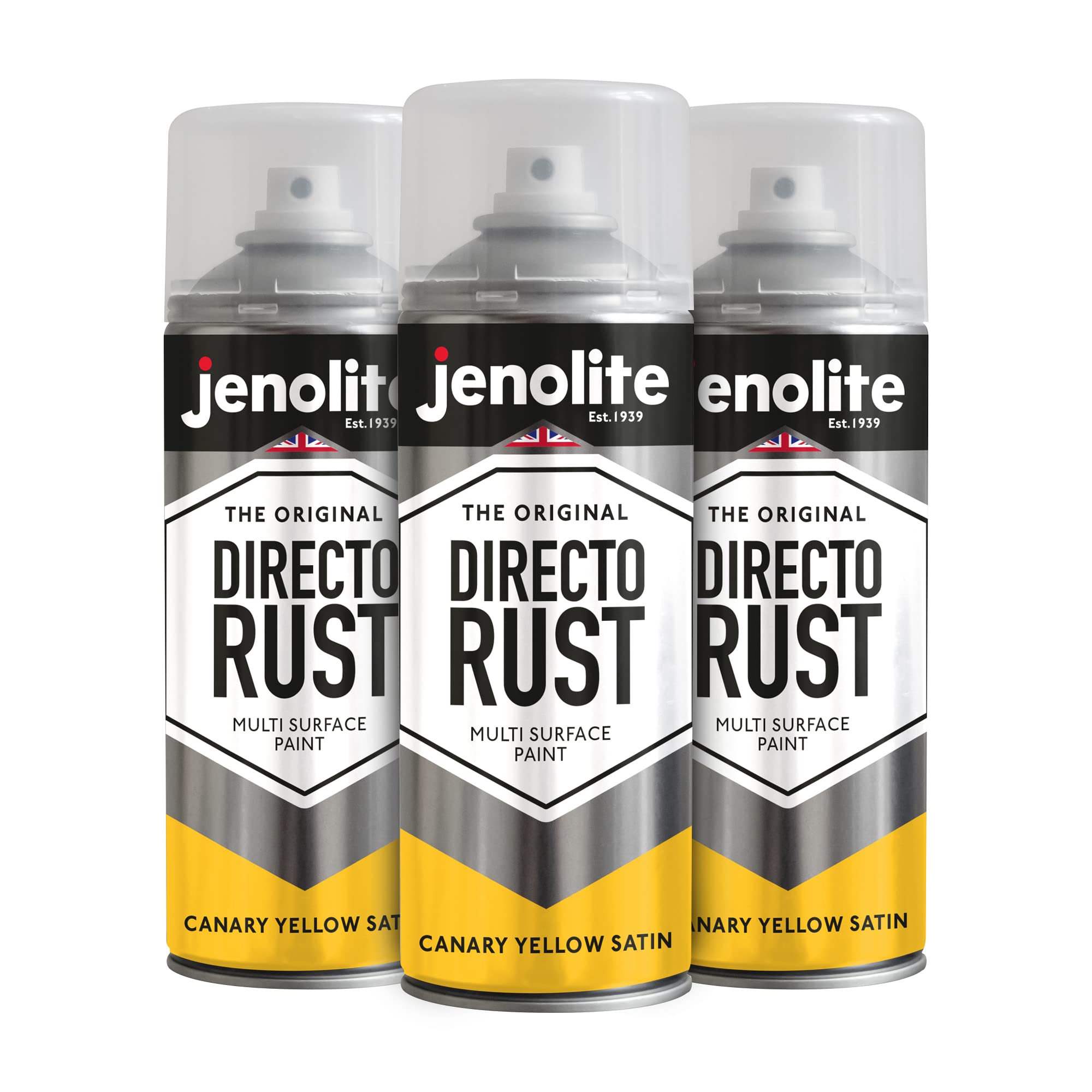 JENOLITE DIRECTORUST Satin spray paint | 400 ml | All-in-one multisurface paint: metal, wood, plastic | Apply directly on rust | RAL 9005