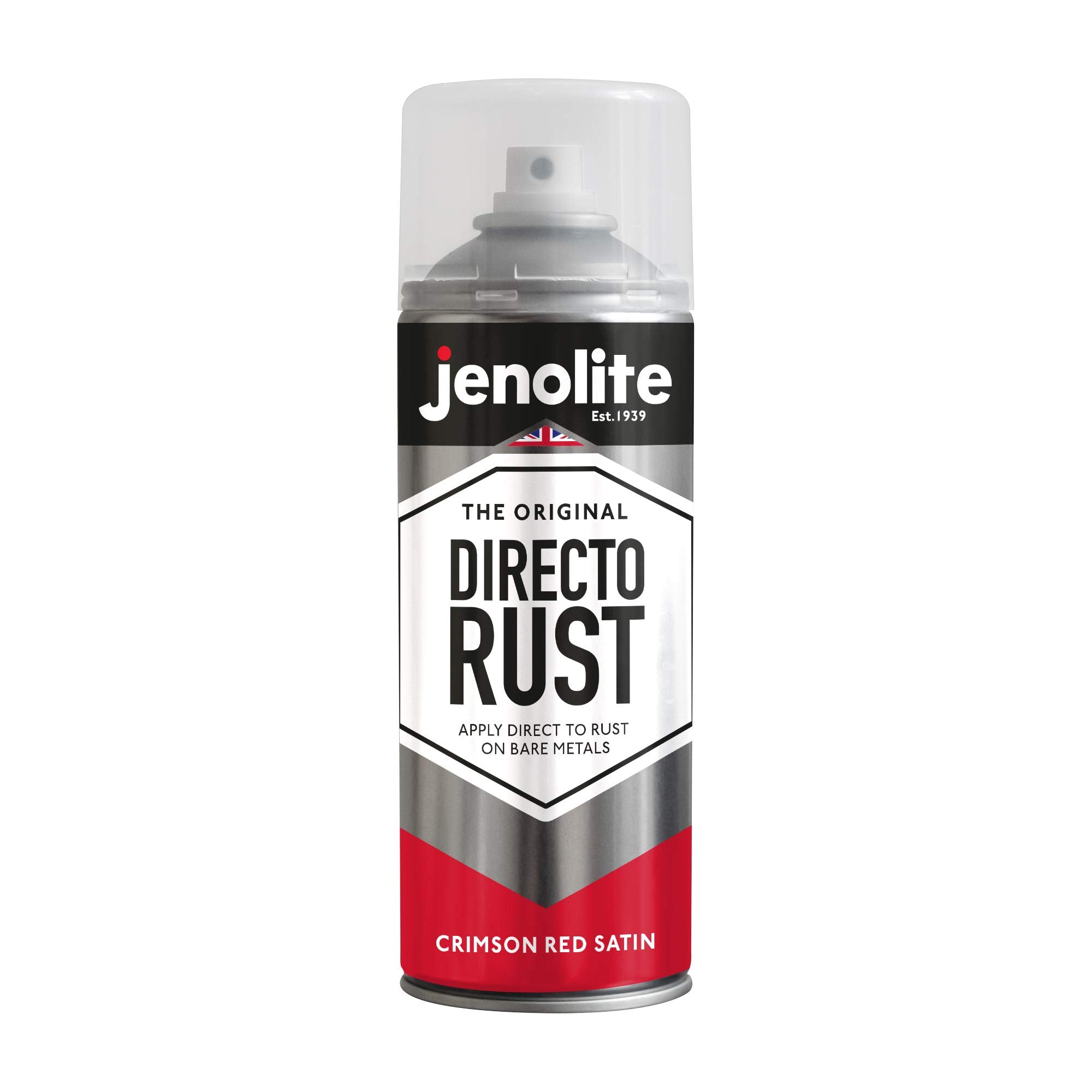 JENOLITE DIRECTORUST Satin spray paint | 400 ml | All-in-one multisurface paint: metal, wood, plastic | Apply directly on rust | RAL 9005