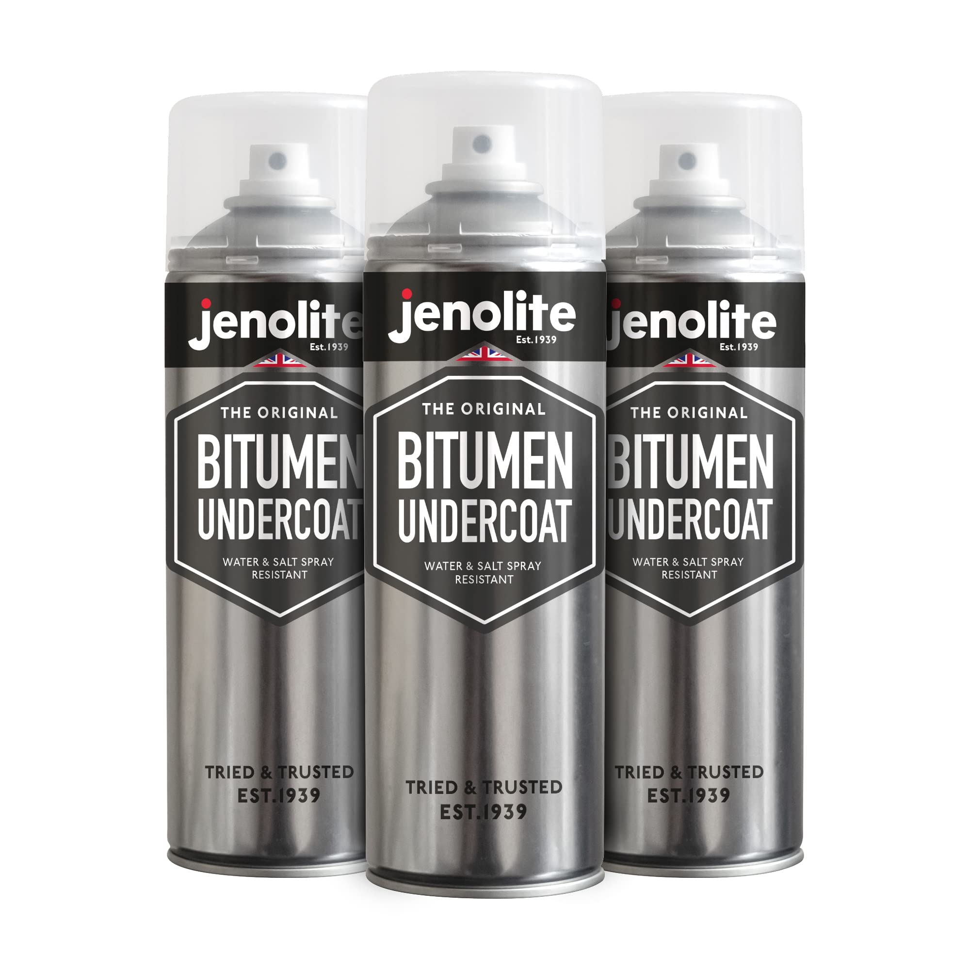 JENOLITE Low Bituminous Anti-Corrosive Aerosol Sealant | BLACK | Car Underbody Sealant, Gutter Repair, Roof Sealant | 500ml