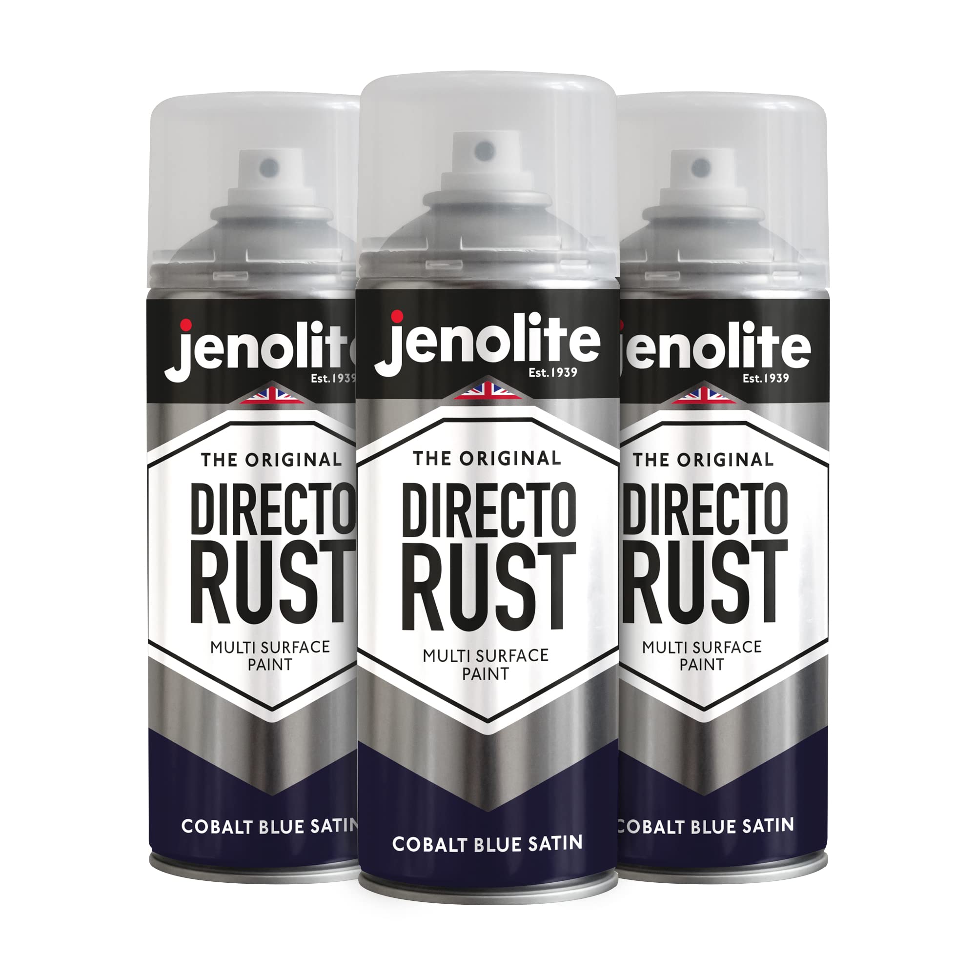 JENOLITE DIRECTORUST Satin spray paint | 400 ml | All-in-one multisurface paint: metal, wood, plastic | Apply directly on rust | RAL 9005