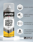 JENOLITE DIRECTORUST Satin spray paint | 400 ml | All-in-one multisurface paint: metal, wood, plastic | Apply directly on rust | RAL 9005