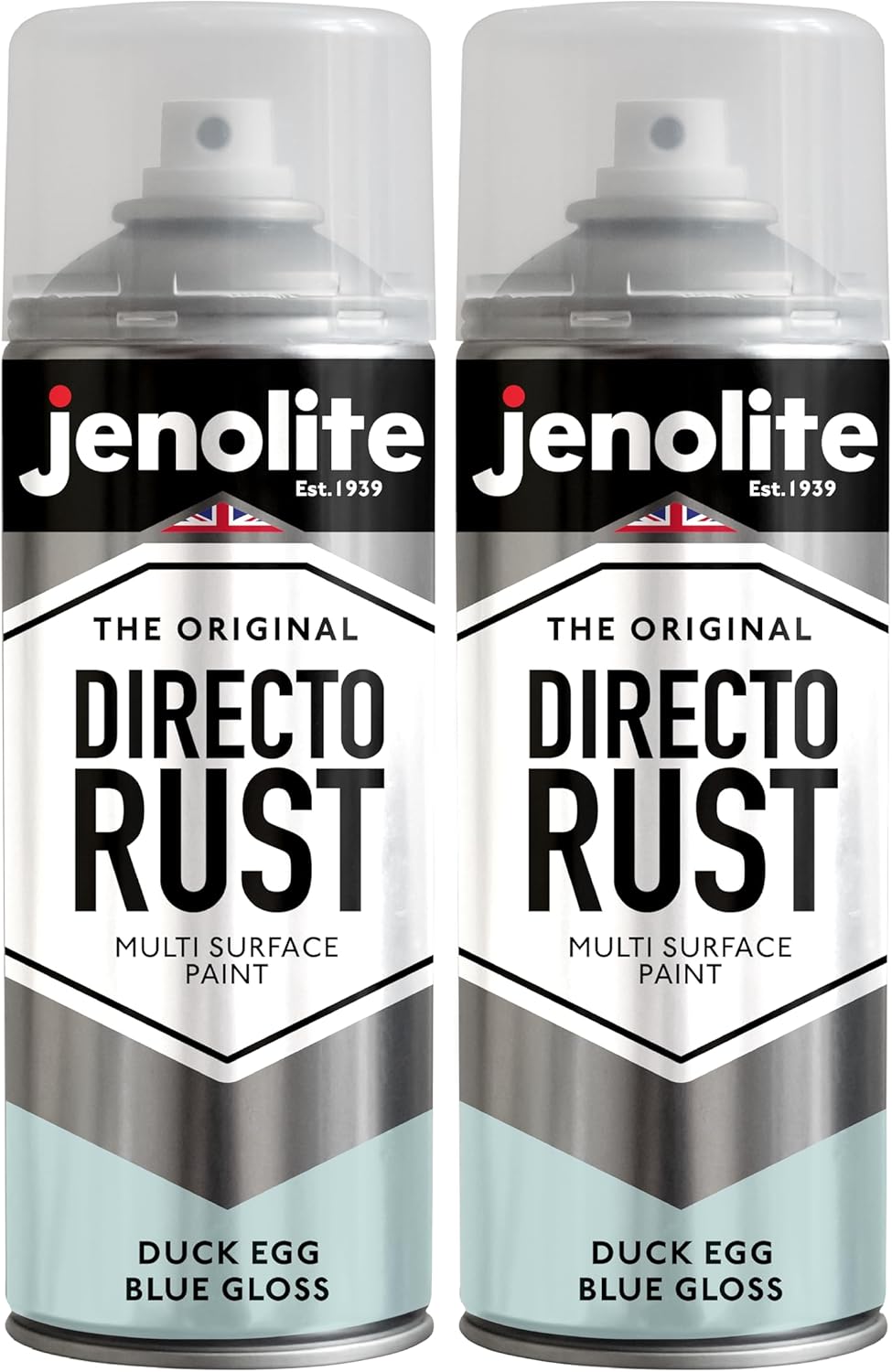 JENOLITE Directorust Pintura en aerosol brillante | 400ml | Pintura en aerosol de óxido directo para metal | Múltiples superficies: madera, metal, plástico