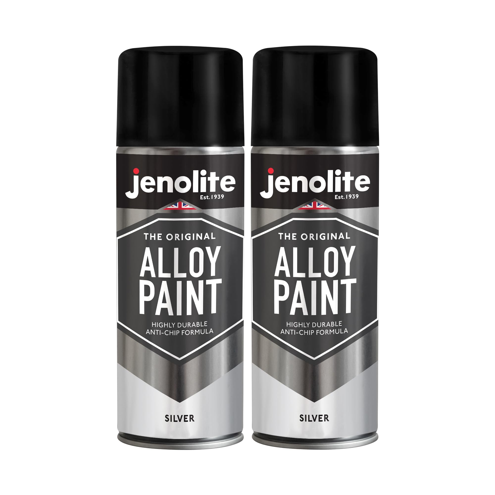 JENOLITE Pintura en aerosol plateada para llantas de aleación | 400ml | Pintura para llantas de aleación premium | Resistente a la corrosión | Restaurar y renovar llantas de aleación