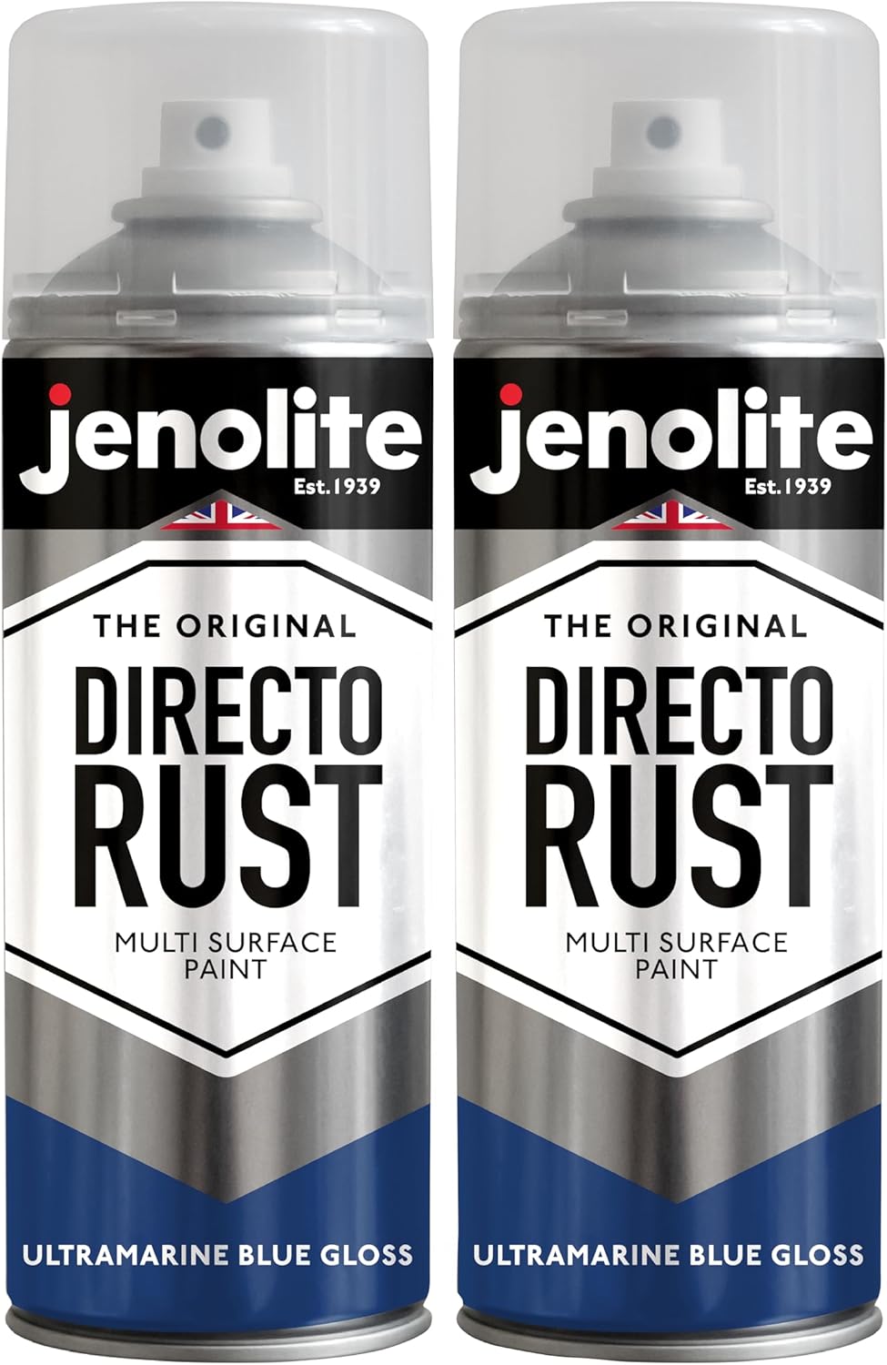 JENOLITE Directorust Pintura en aerosol brillante | 400ml | Pintura en aerosol de óxido directo para metal | Múltiples superficies: madera, metal, plástico