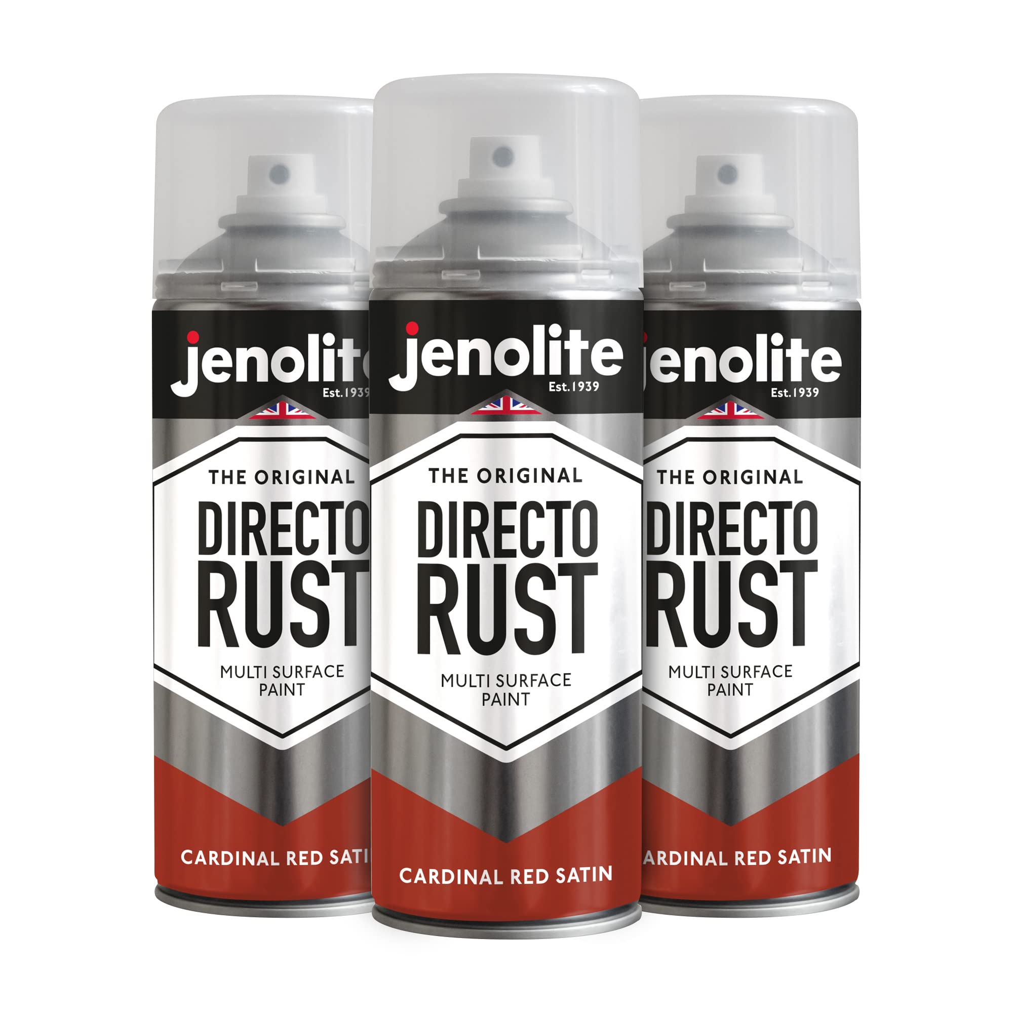 JENOLITE DIRECTORUST Satin spray paint | 400 ml | All-in-one multisurface paint: metal, wood, plastic | Apply directly on rust | RAL 9005