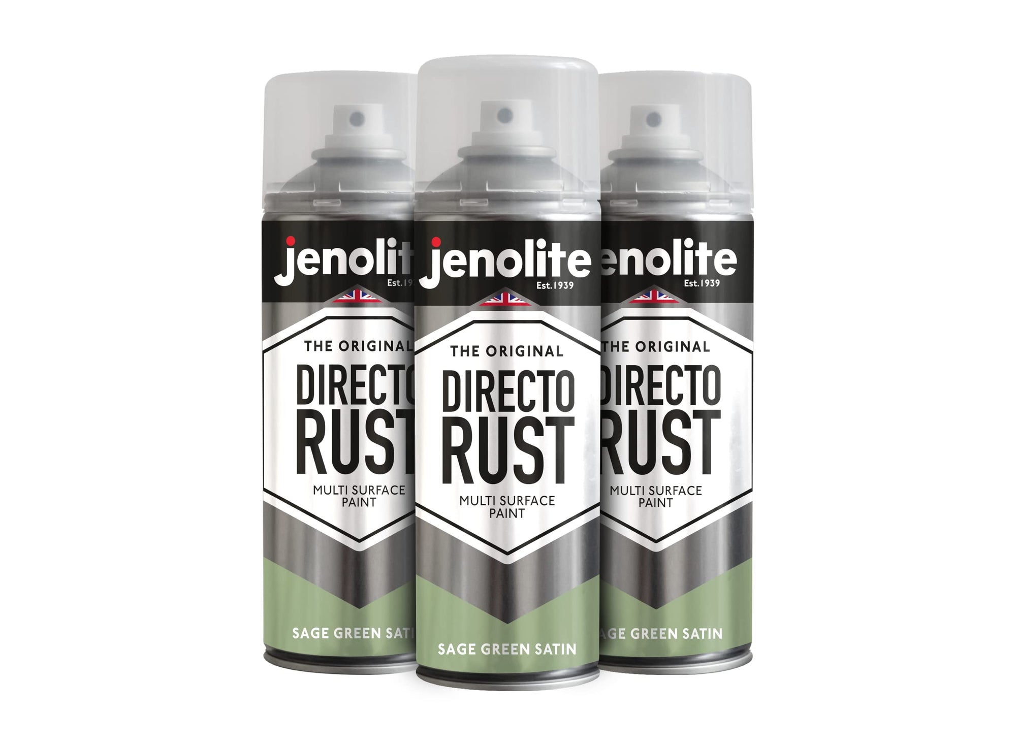 JENOLITE DIRECTORUST Satin spray paint | 400 ml | All-in-one multisurface paint: metal, wood, plastic | Apply directly on rust | RAL 9005