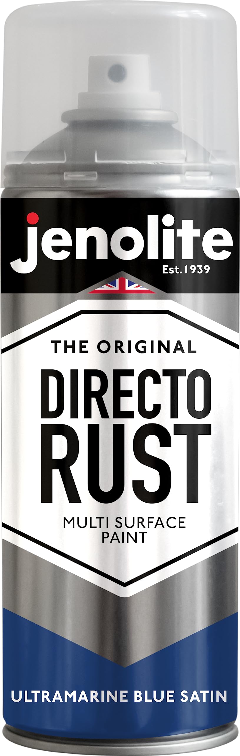 JENOLITE DIRECTORUST Satin spray paint | 400 ml | All-in-one multisurface paint: metal, wood, plastic | Apply directly on rust | RAL 9005