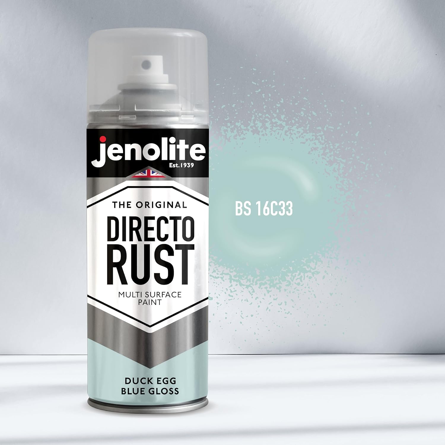 JENOLITE Directorust Pintura en aerosol brillante | 400ml | Pintura en aerosol de óxido directo para metal | Múltiples superficies: madera, metal, plástico