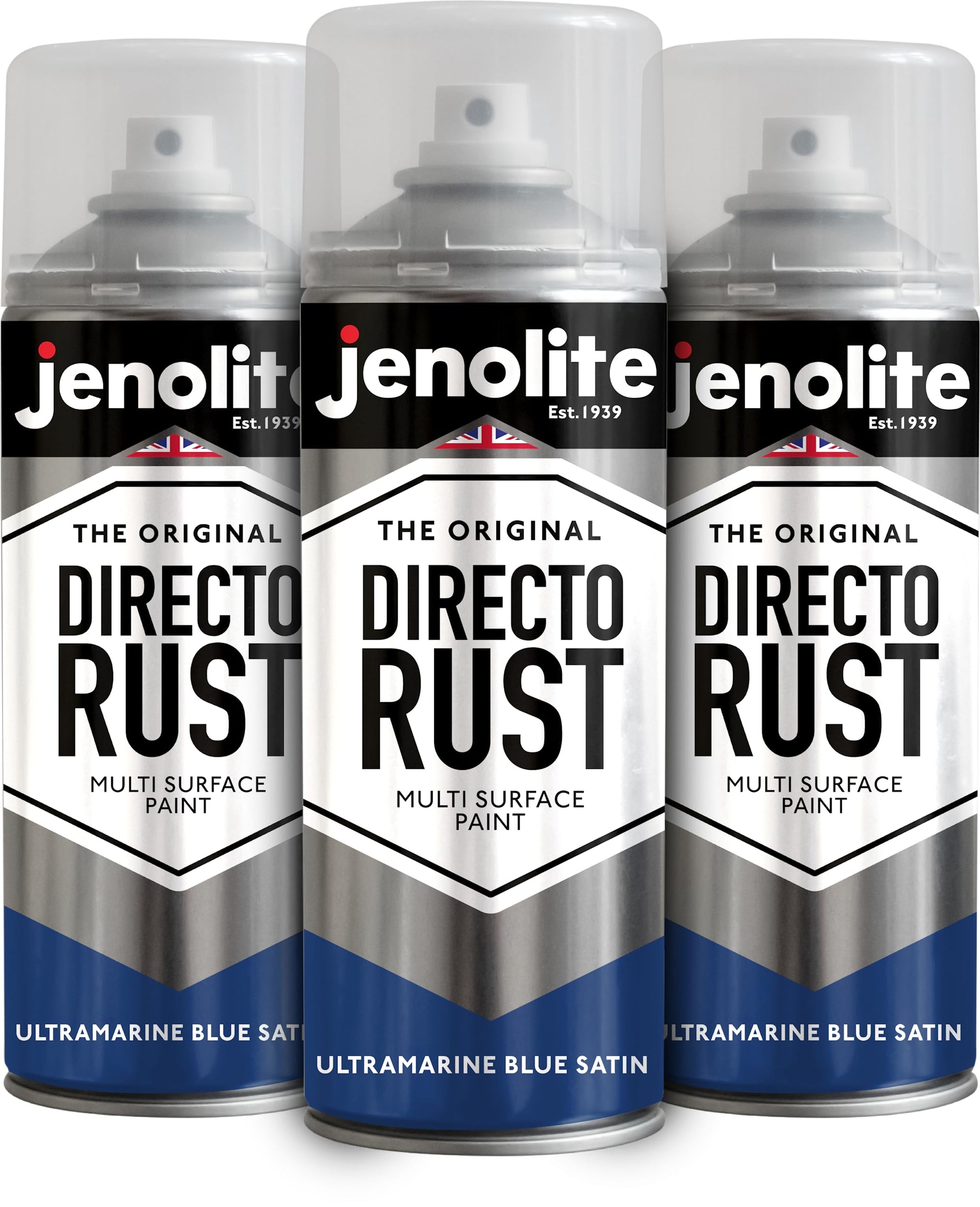 JENOLITE DIRECTORUST Satin spray paint | 400 ml | All-in-one multisurface paint: metal, wood, plastic | Apply directly on rust | RAL 9005