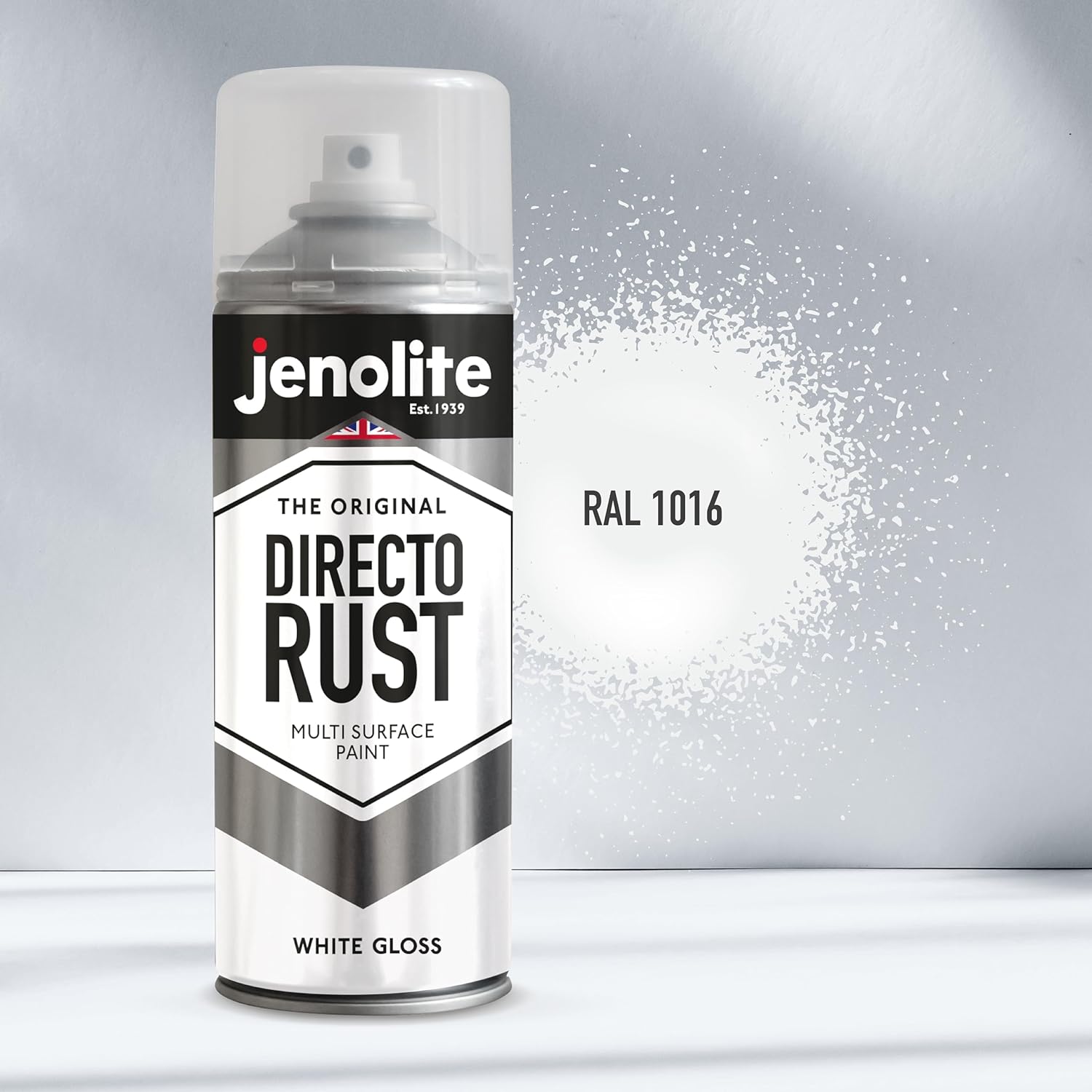 JENOLITE Directorust Pintura en aerosol brillante | 400ml | Pintura en aerosol de óxido directo para metal | Múltiples superficies: madera, metal, plástico