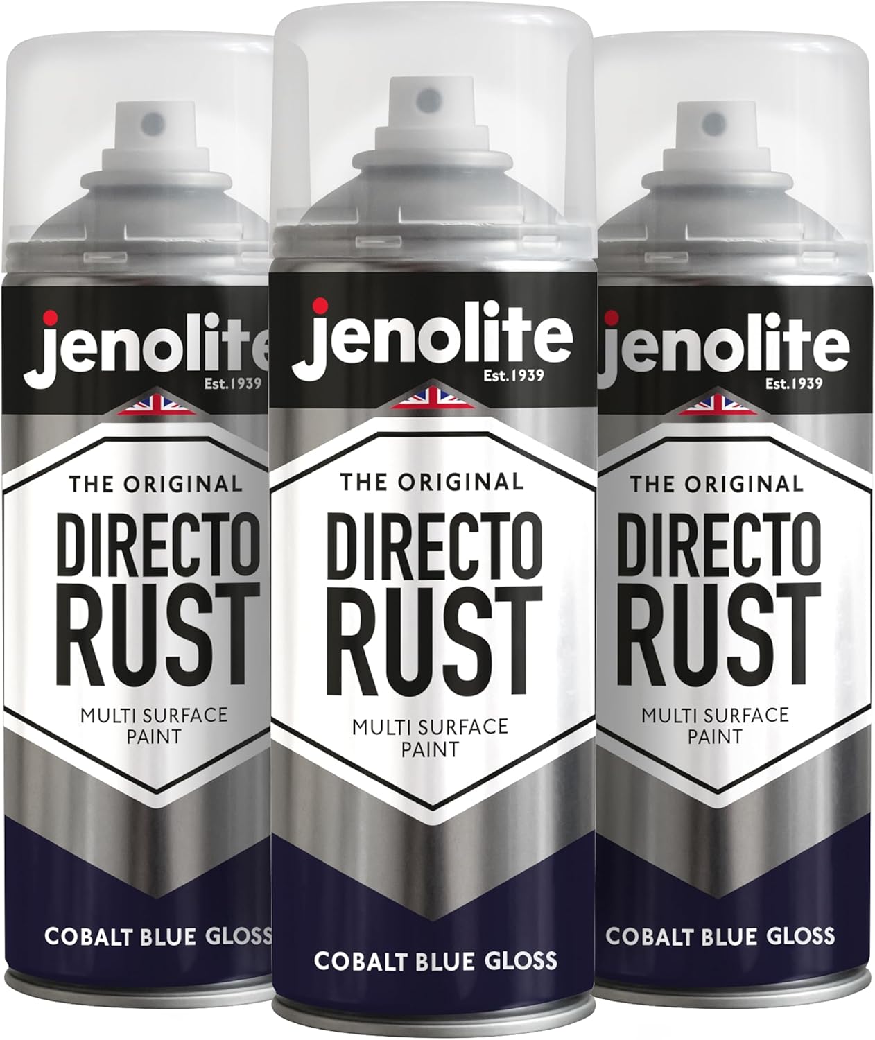 JENOLITE Directorust Pintura en aerosol brillante | 400ml | Pintura en aerosol de óxido directo para metal | Múltiples superficies: madera, metal, plástico
