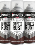 JENOLITE Directorust Pintura en aerosol brillante | 400ml | Pintura en aerosol de óxido directo para metal | Múltiples superficies: madera, metal, plástico