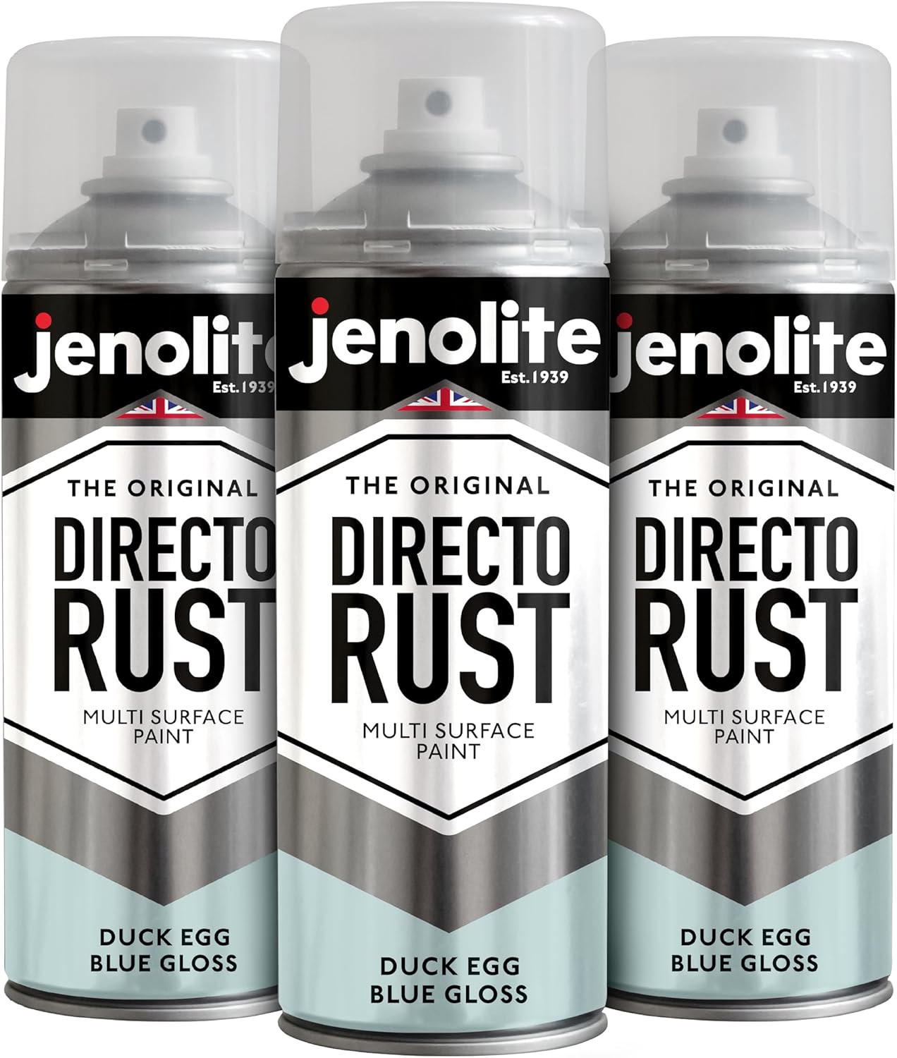 JENOLITE Directorust Pintura en aerosol brillante | 400ml | Pintura en aerosol de óxido directo para metal | Múltiples superficies: madera, metal, plástico