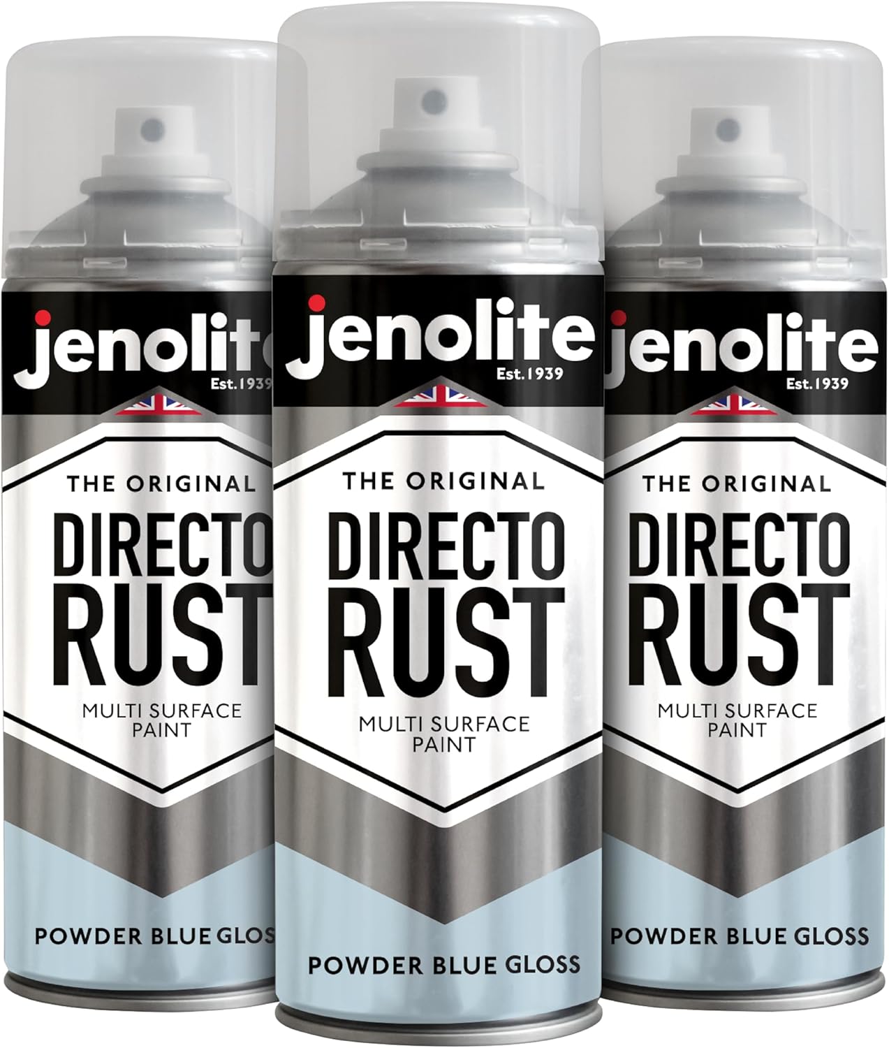 JENOLITE Directorust Pintura en aerosol brillante | 400ml | Pintura en aerosol de óxido directo para metal | Múltiples superficies: madera, metal, plástico