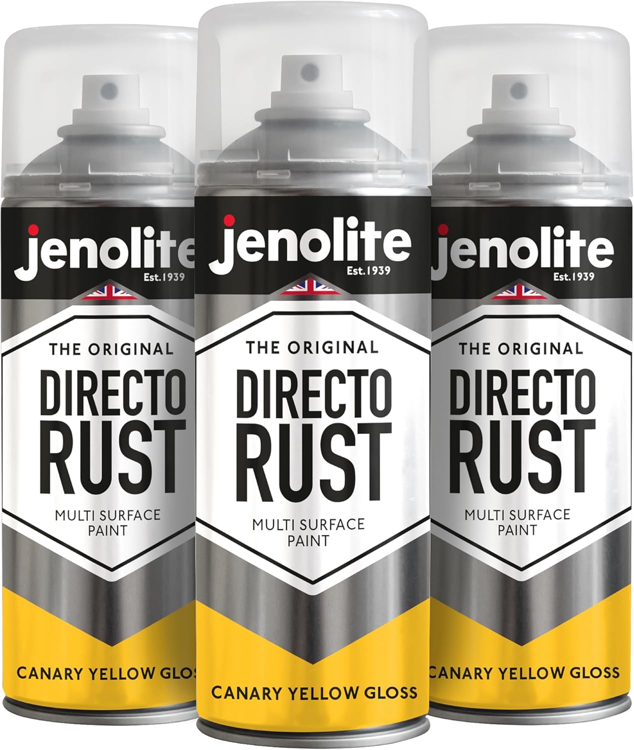JENOLITE Directorust Pintura en aerosol brillante | 400ml | Pintura en aerosol de óxido directo para metal | Múltiples superficies: madera, metal, plástico