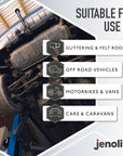 JENOLITE Low Bituminous Anti-Corrosive Aerosol Sealant | BLACK | Car Underbody Sealant, Gutter Repair, Roof Sealant | 500ml