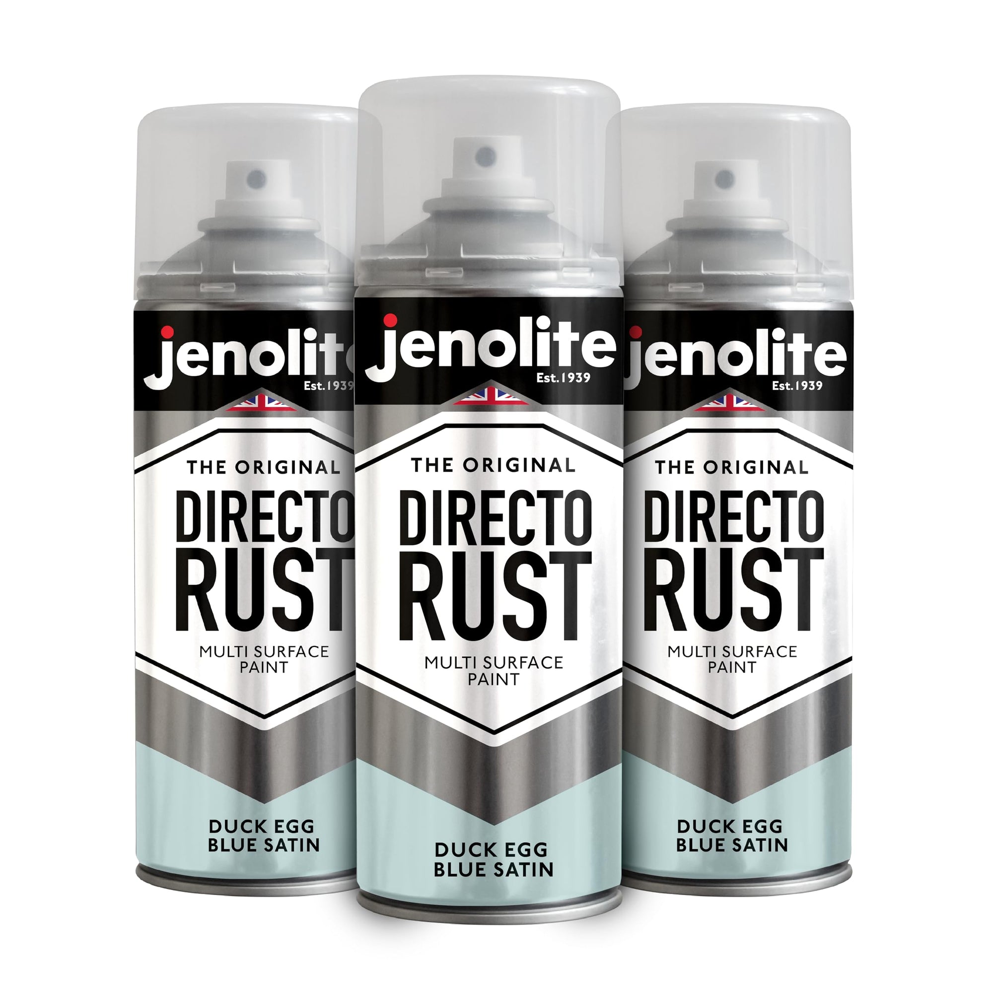 JENOLITE DIRECTORUST Satin spray paint | 400 ml | All-in-one multisurface paint: metal, wood, plastic | Apply directly on rust | RAL 9005