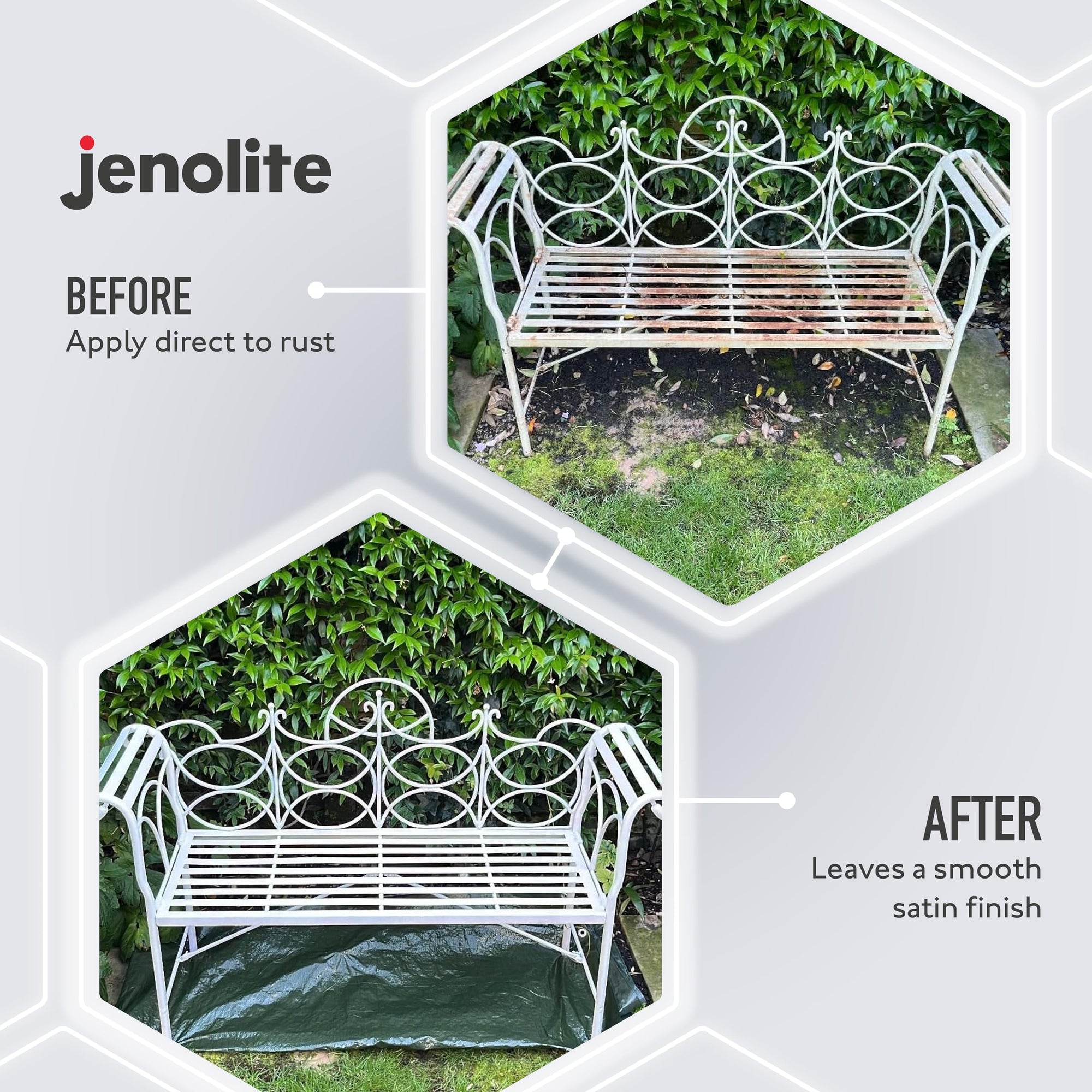 JENOLITE DIRECTORUST Satin spray paint | 400 ml | All-in-one multisurface paint: metal, wood, plastic | Apply directly on rust | RAL 9005
