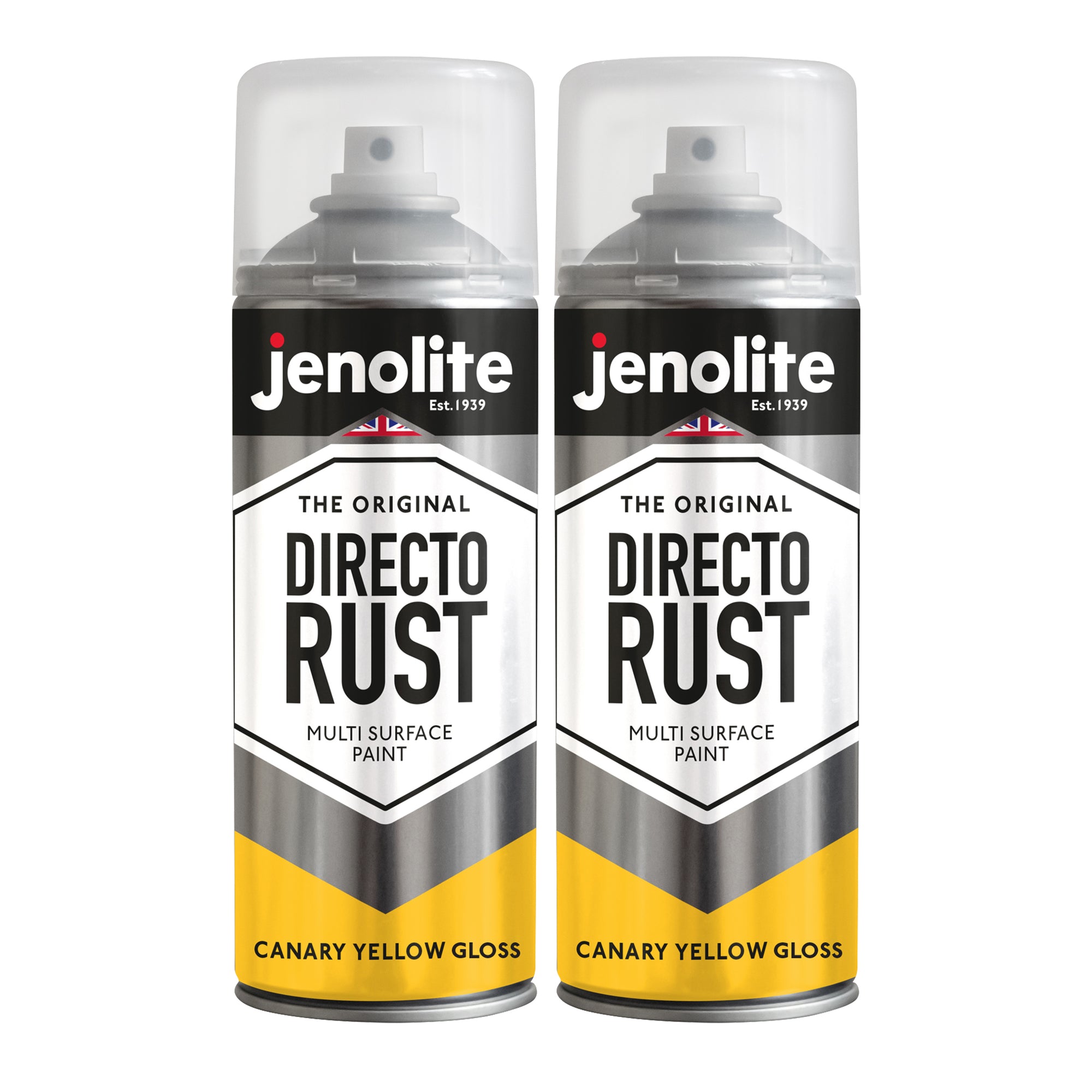JENOLITE Directorust Pintura en aerosol brillante | 400ml | Pintura en aerosol de óxido directo para metal | Múltiples superficies: madera, metal, plástico