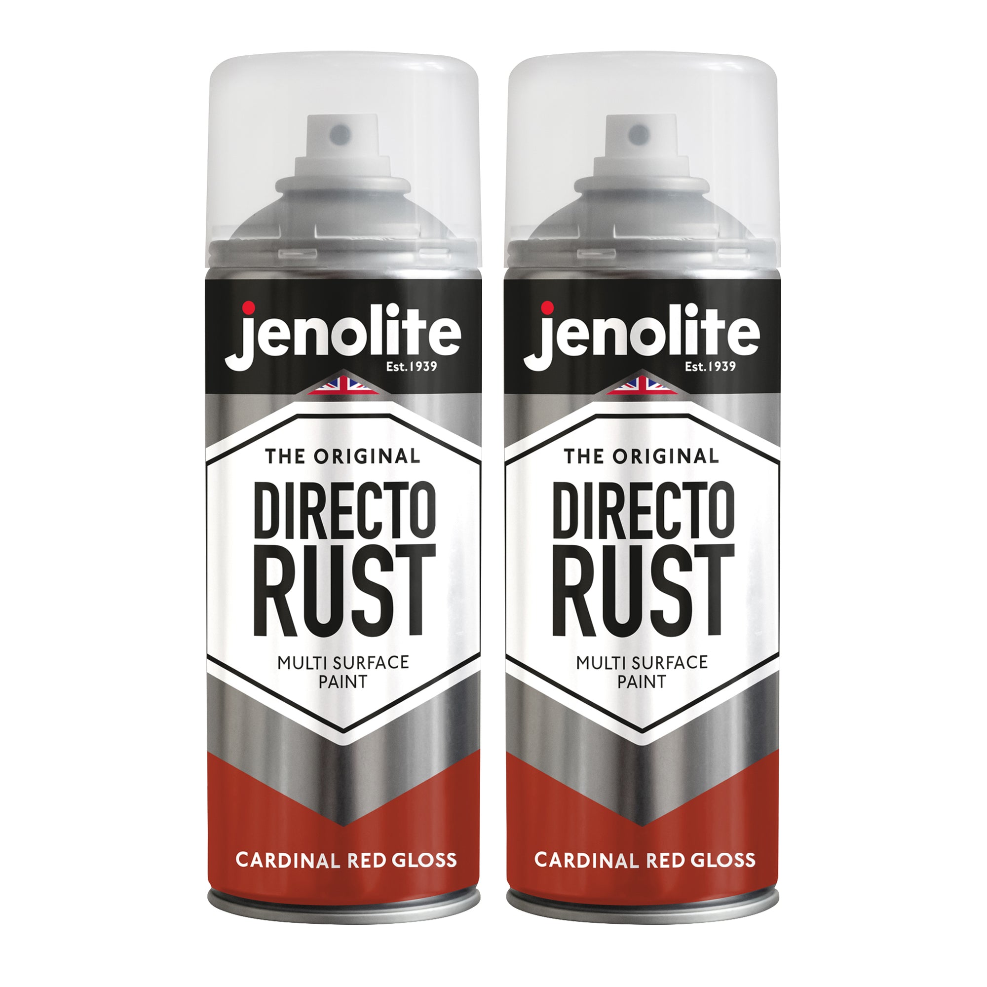 JENOLITE Directorust Pintura en aerosol brillante | 400ml | Pintura en aerosol de óxido directo para metal | Múltiples superficies: madera, metal, plástico