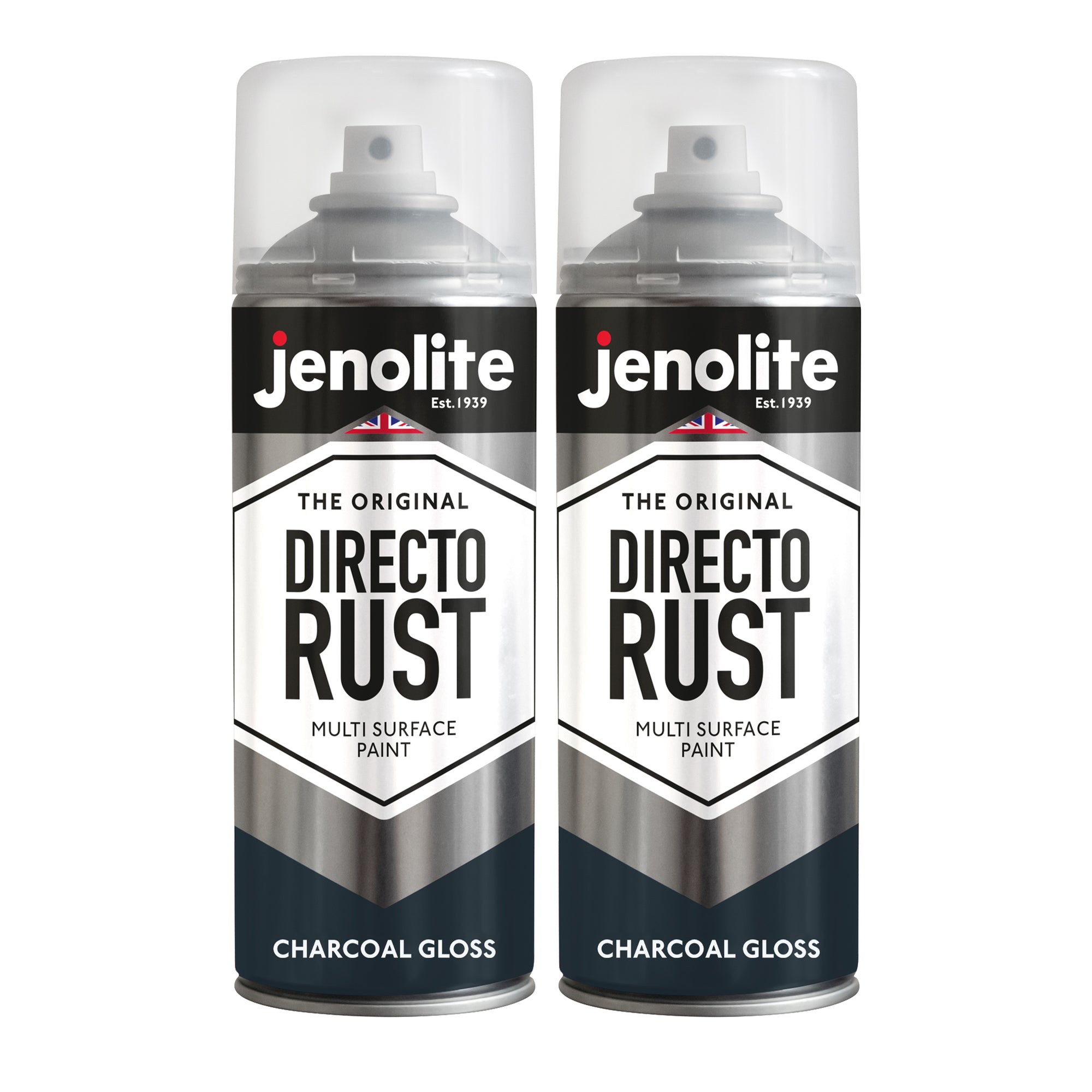 JENOLITE Directorust Pintura en aerosol brillante | 400ml | Pintura en aerosol de óxido directo para metal | Múltiples superficies: madera, metal, plástico