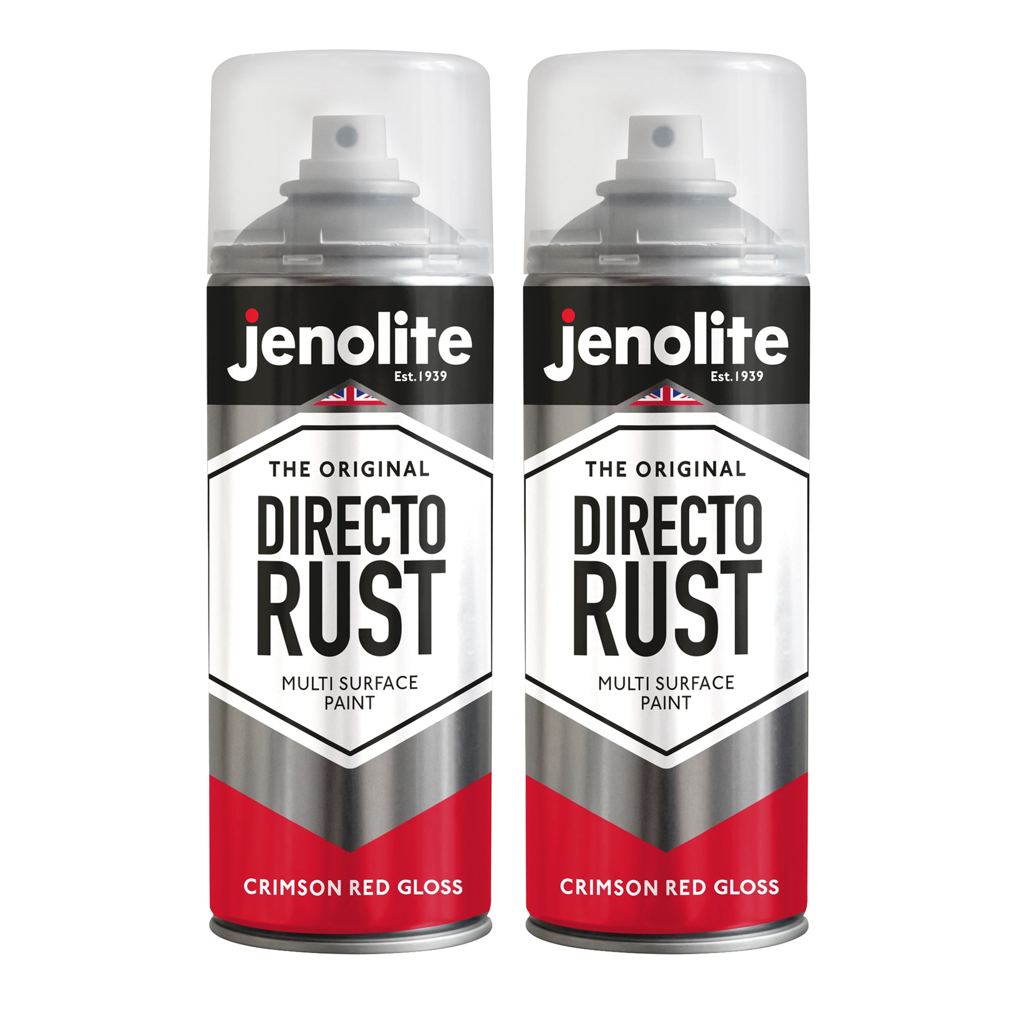 JENOLITE Directorust Pintura en aerosol brillante | 400ml | Pintura en aerosol de óxido directo para metal | Múltiples superficies: madera, metal, plástico