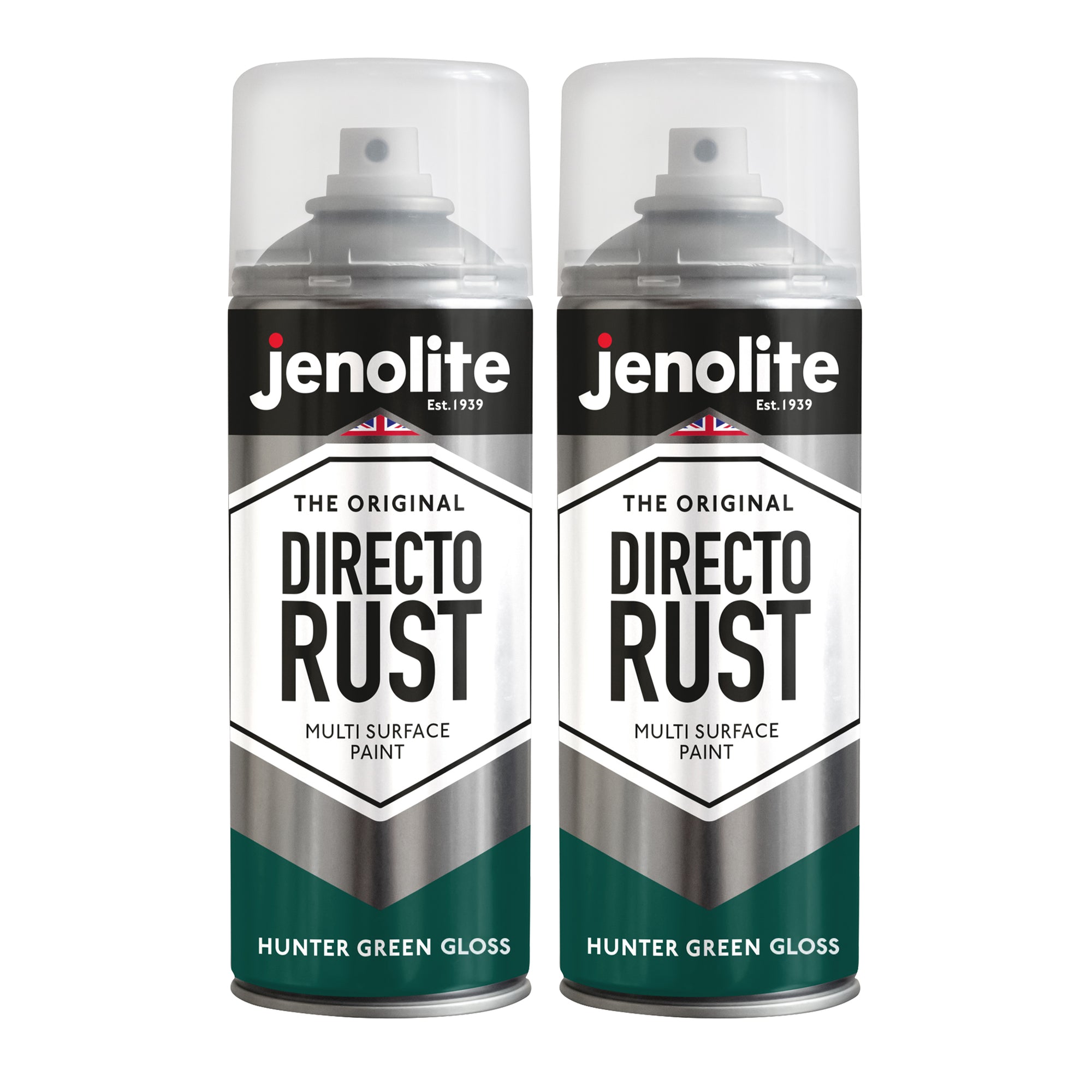 JENOLITE Directorust Pintura en aerosol brillante | 400ml | Pintura en aerosol de óxido directo para metal | Múltiples superficies: madera, metal, plástico