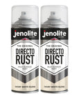 JENOLITE Directorust Pintura en aerosol brillante | 400ml | Pintura en aerosol de óxido directo para metal | Múltiples superficies: madera, metal, plástico