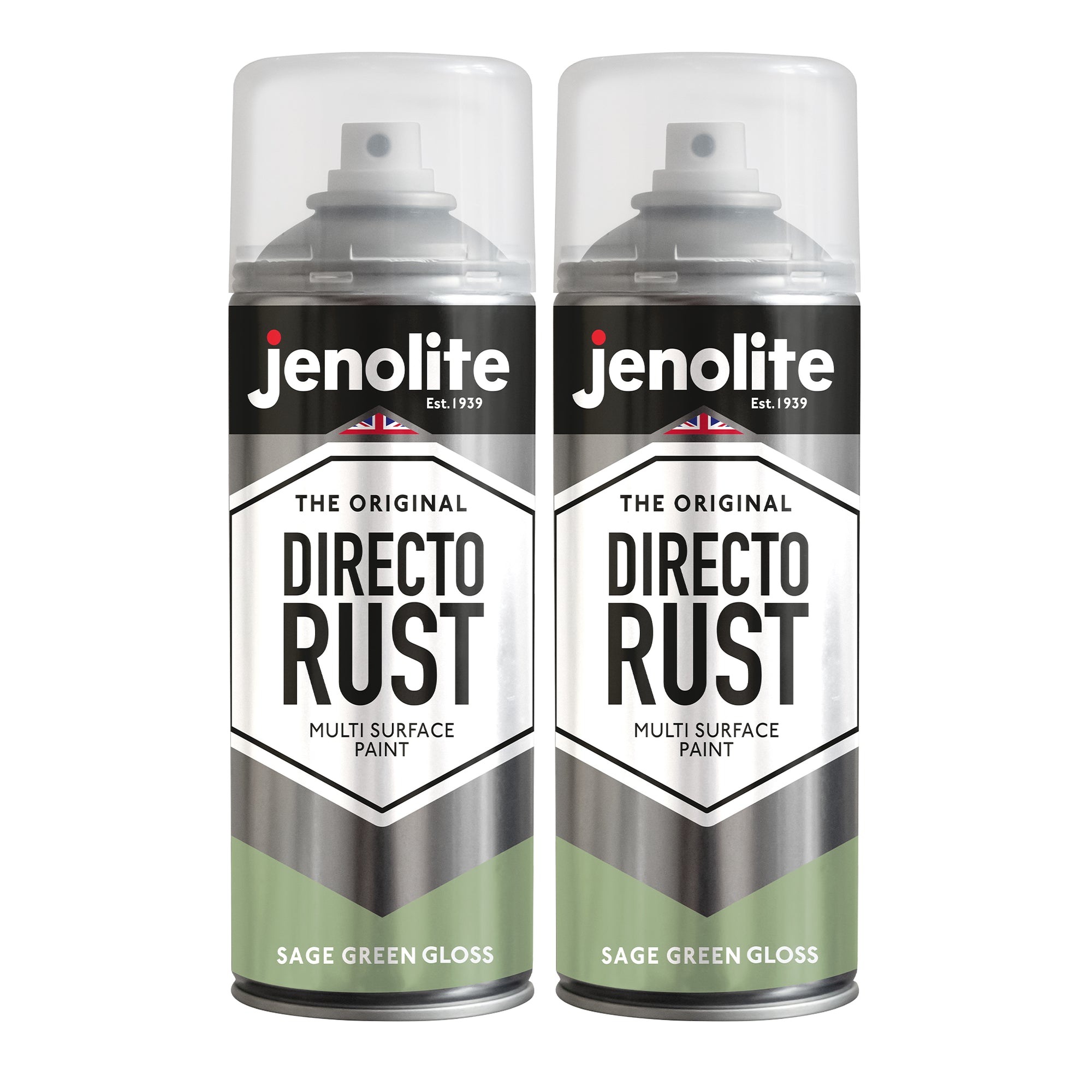 JENOLITE Directorust Pintura en aerosol brillante | 400ml | Pintura en aerosol de óxido directo para metal | Múltiples superficies: madera, metal, plástico
