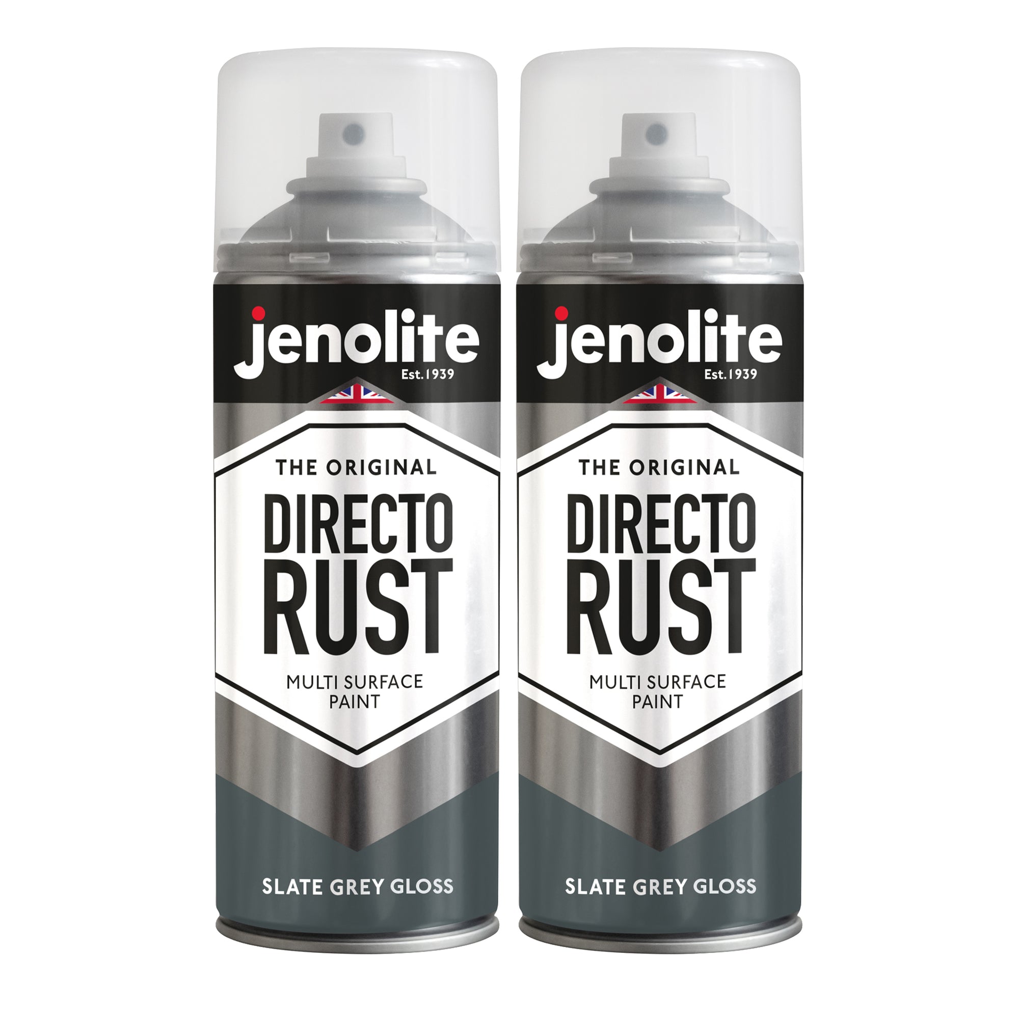 JENOLITE Directorust Pintura en aerosol brillante | 400ml | Pintura en aerosol de óxido directo para metal | Múltiples superficies: madera, metal, plástico