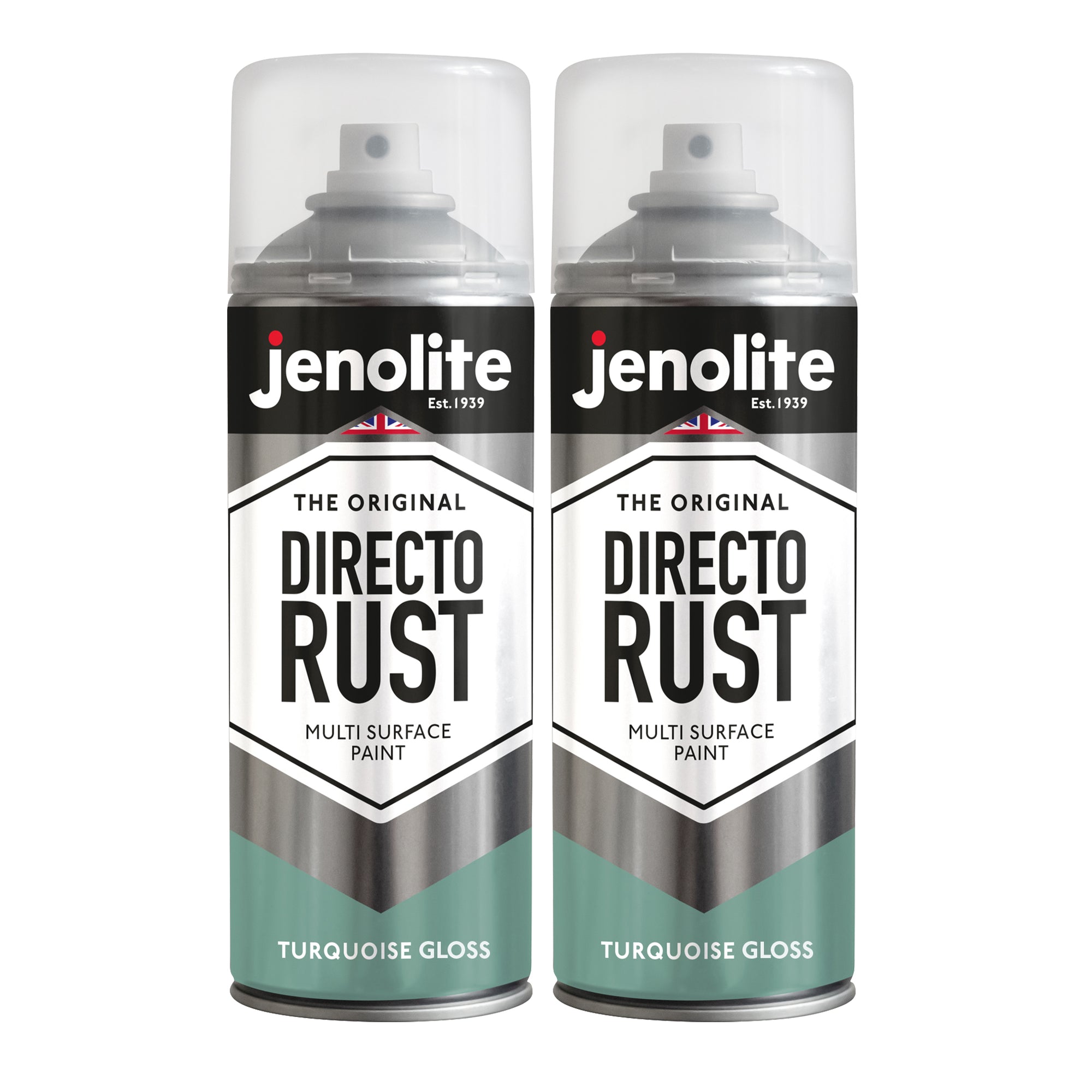 JENOLITE Directorust Pintura en aerosol brillante | 400ml | Pintura en aerosol de óxido directo para metal | Múltiples superficies: madera, metal, plástico